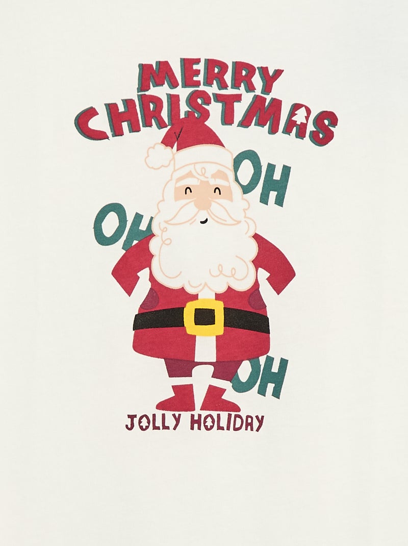 Camiseta estampada de manga larga Beige - Kiabi