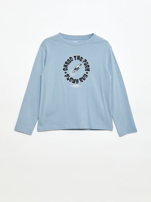 Camiseta estampada de manga larga - Kiabi