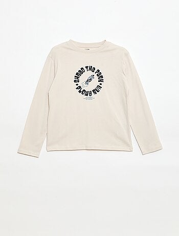 Camiseta estampada de manga larga