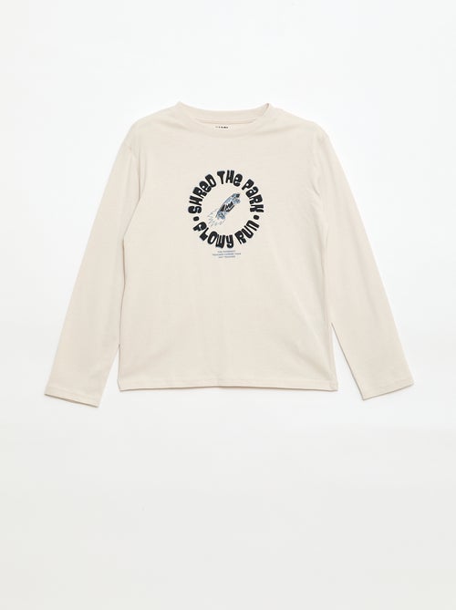 Camiseta estampada de manga larga - Kiabi