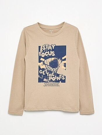 Camiseta estampada de manga larga