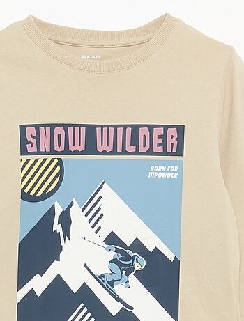 Camiseta estampada de manga larga