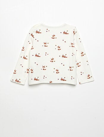 Camiseta estampada de manga larga