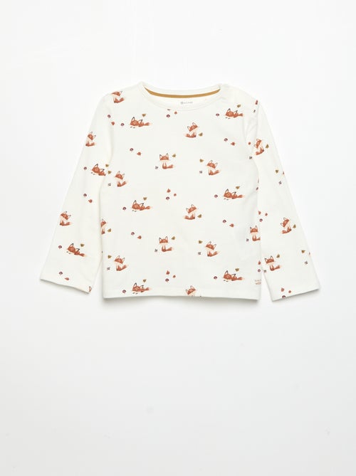 Camiseta estampada de manga larga - Kiabi