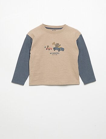 Camiseta estampada de manga larga