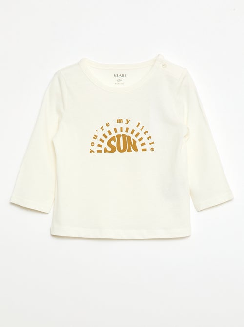 Camiseta estampada de manga larga - Kiabi