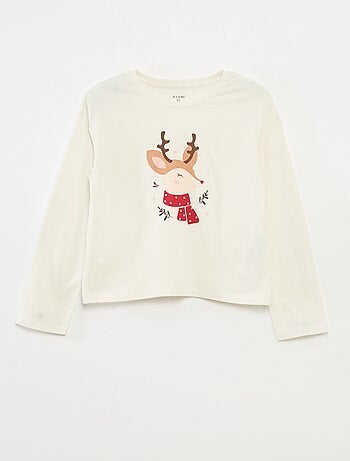 Camiseta estampada de manga larga