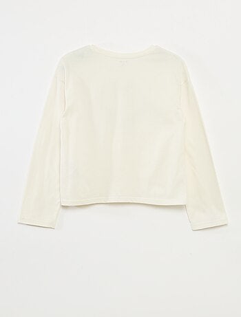 Camiseta estampada de manga larga