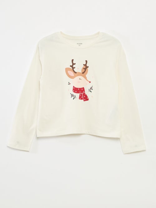 Camiseta estampada de manga larga - Kiabi