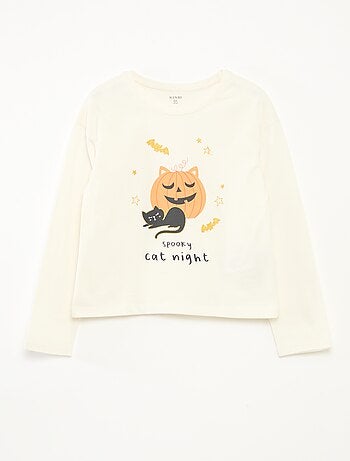 Camiseta estampada de manga larga