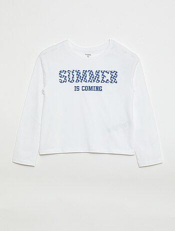 Camiseta estampada de manga larga