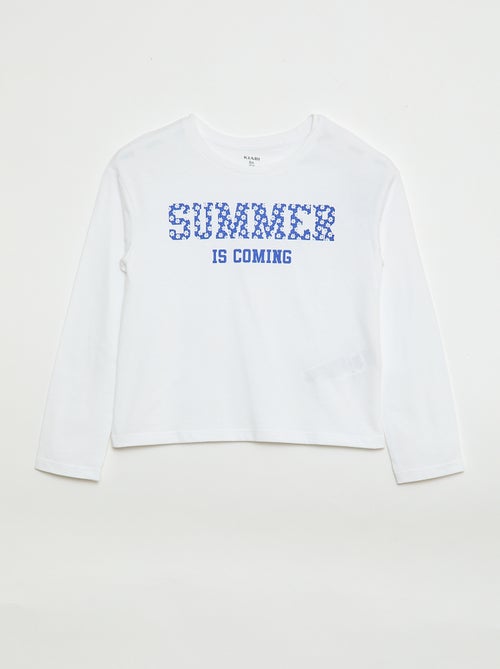 Camiseta estampada de manga larga - Kiabi