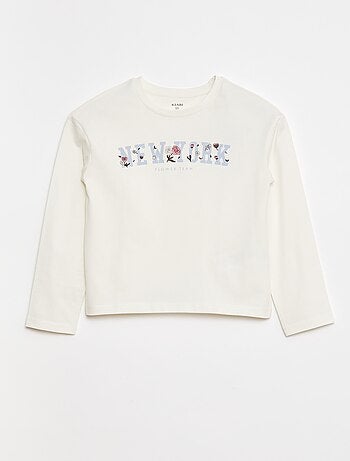 Camiseta estampada de manga larga