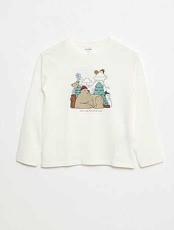 Camiseta estampada de manga larga