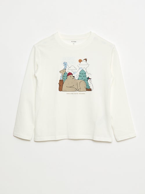 Camiseta estampada de manga larga - Kiabi