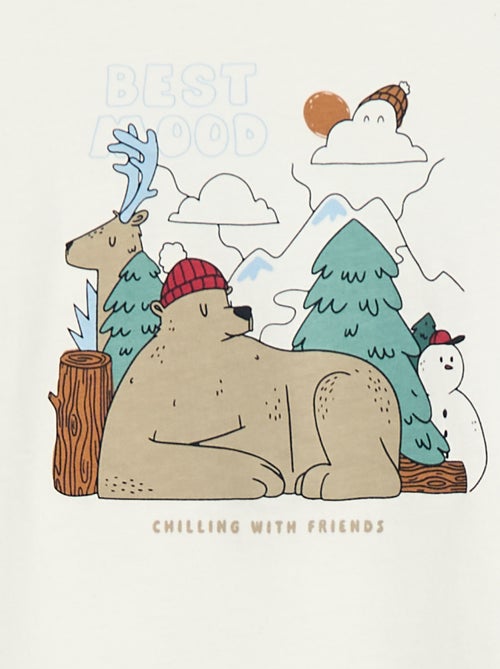 Camiseta estampada de manga larga - Kiabi