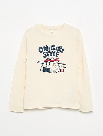 Camiseta estampada de manga larga