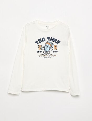 Camiseta estampada de manga larga