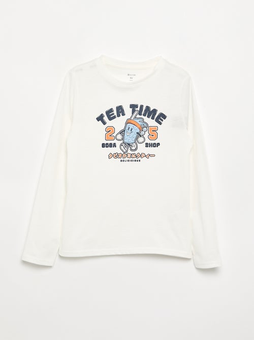 Camiseta estampada de manga larga - Kiabi Camiseta estampada de manga larga - Kiabi