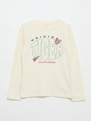 Camiseta estampada de manga larga