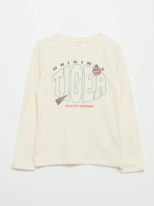 Camiseta estampada de manga larga - Kiabi