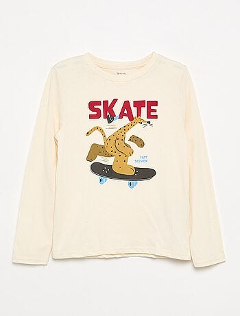 Camiseta estampada de manga larga