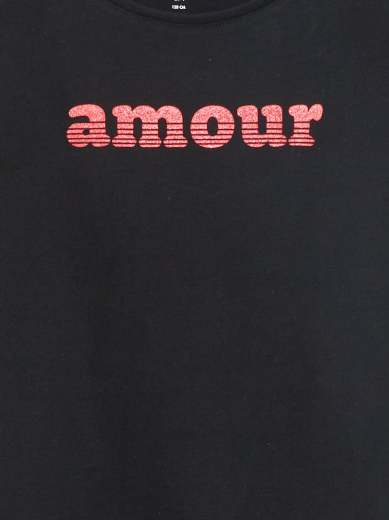 Camiseta estampada de manga larga GRIS - Kiabi