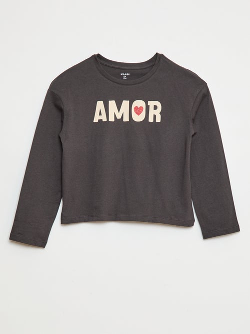 Camiseta estampada de manga larga - Kiabi