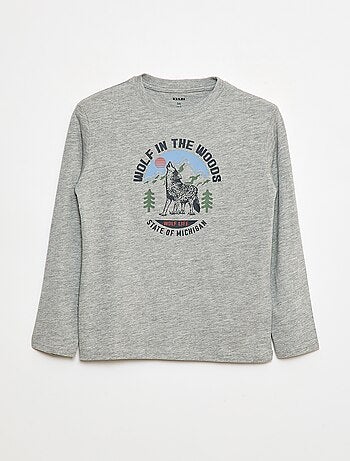 Camiseta estampada de manga larga