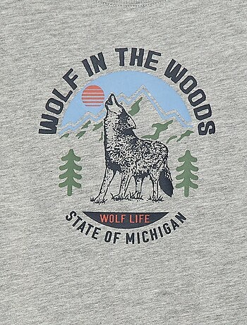 Camiseta estampada de manga larga