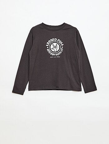 Camiseta estampada de manga larga