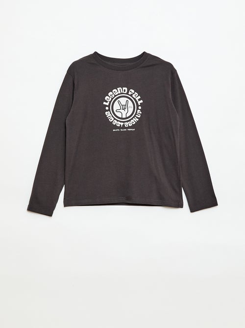 Camiseta estampada de manga larga - Kiabi