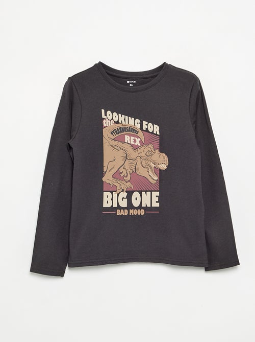 Camiseta estampada de manga larga - Kiabi