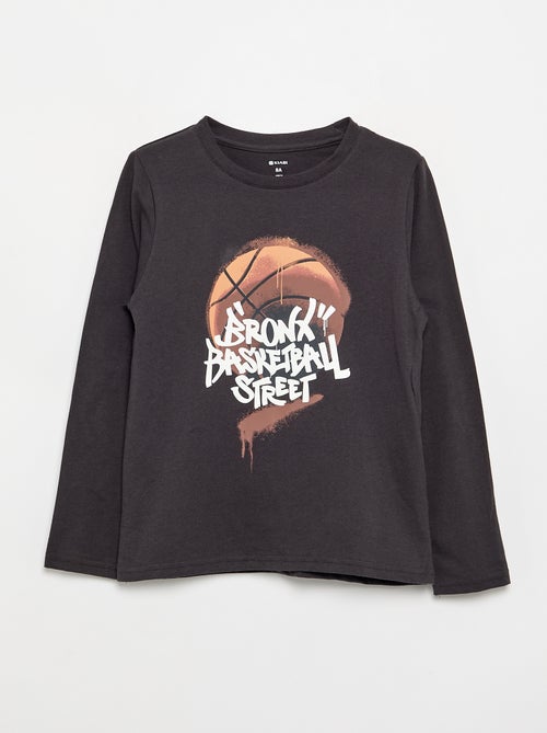 Camiseta estampada de manga larga - Kiabi Camiseta estampada de manga larga - Kiabi