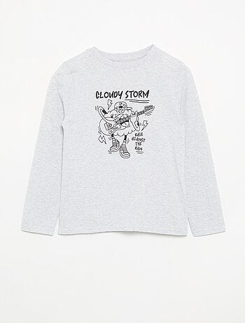 Camiseta estampada de manga larga