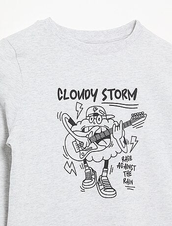 Camiseta estampada de manga larga