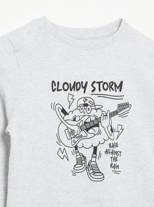Camiseta estampada de manga larga - Kiabi Camiseta estampada de manga larga - Kiabi