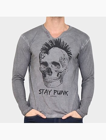 Camiseta estampada de manga larga