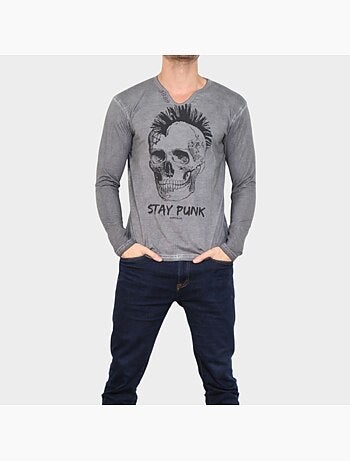 Camiseta estampada de manga larga
