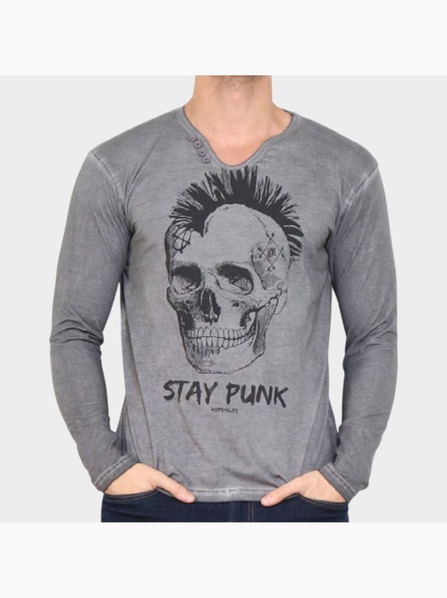 Camiseta estampada de manga larga - Kiabi
