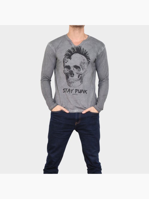 Camiseta estampada de manga larga - Kiabi