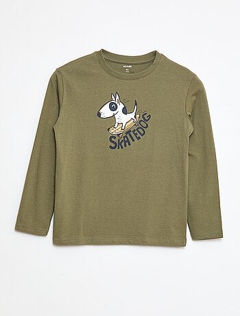 Camiseta estampada de manga larga