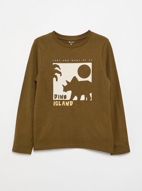 Camiseta estampada de manga larga - Kiabi Camiseta estampada de manga larga - Kiabi