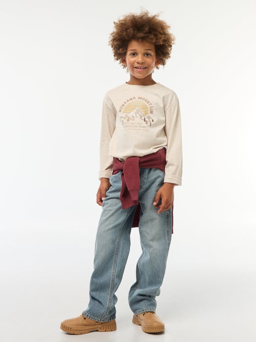 Camiseta estampada de manga larga - Kiabi