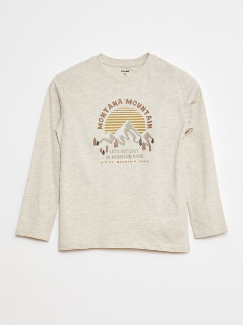 Camiseta estampada de manga larga - Kiabi