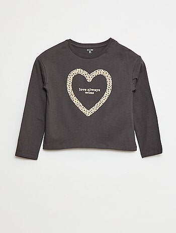 Camiseta estampada de manga larga