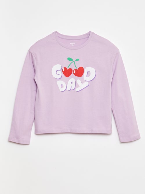 Camiseta estampada de manga larga - Kiabi