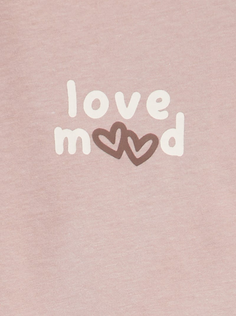 Camiseta estampada de manga larga PURPURA - Kiabi