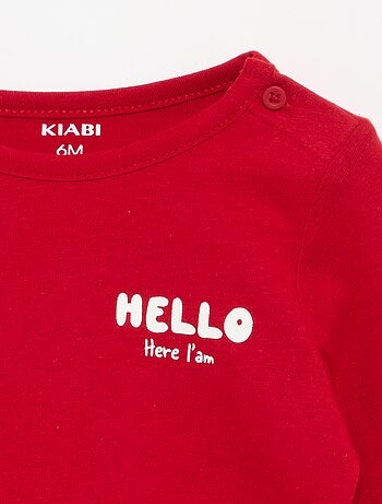 Camiseta estampada de manga larga