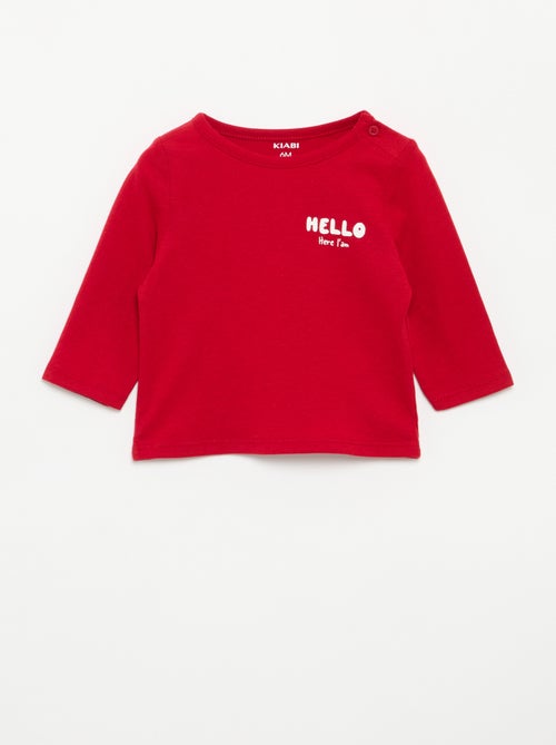 Camiseta estampada de manga larga - Kiabi